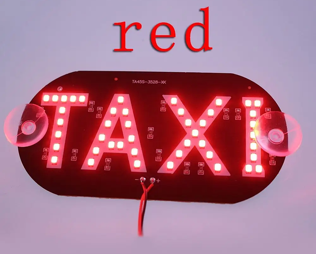 Такси шашка, светодиодная табличка TAXI, подсветка таксі LED (красная ...