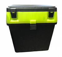 Ящик зимовий BratFishing 18 л, зелений з кришкою для зимової риболовлі, пластиковий, якісний