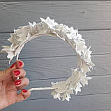 Обруч для свята — З білими квітами, фото 6