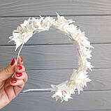 Обруч для свята — З білими квітами, фото 8