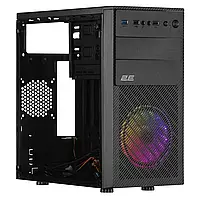 Корпус 2E Basis RD850, без БП, 1xUSB3.0, 2xUSB2.0, 1x120mm ARGB, Acrylic Side Panel, mATX, черный