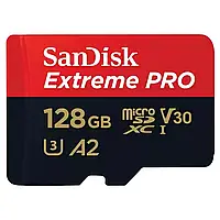 Карта памяти SanDisk microSD 128GB C10 UHS-I U3 Extreme Pro V30+SD