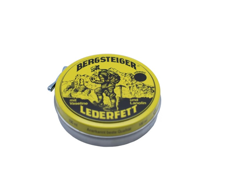 Водовідштовхувальне просочення для шкіряного взуття Hey-Sport Bergsteiger-Lederfett 100 ml Black (20880200) S