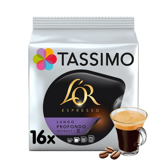 Кава в капсулах Tassimo Lor lungo Profondo 16 порцій Тассімо профондо інтенсивно карамельний смак