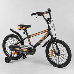 Велосипед дитячий 16 Corso MAX Speed ST-16908 посилений обод і спиця, чорно-помаранчевий