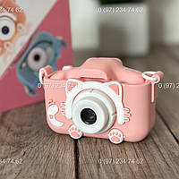 Цифровой фотоаппарат для детей Котик Children's fun Camera Steep розовый