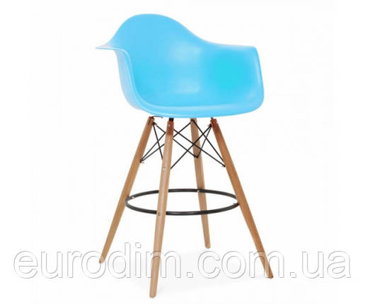 Стілець Тауер Вуд Eames барний високий блакитний, фото 1