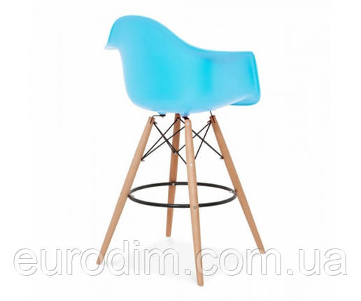 Стілець Тауер Вуд Eames барний високий блакитний, фото 2