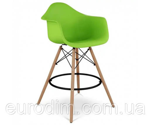 Стілець Тауер Вуд Eames барний високий зелений, фото 1