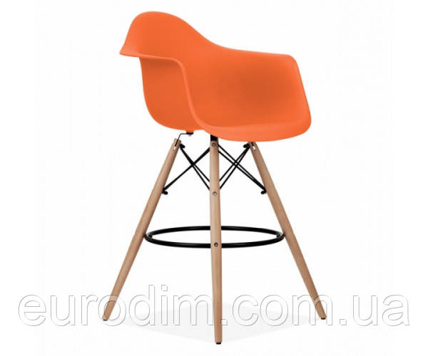 Стілець Тауер Вуд Eames барний високий помаранчевий