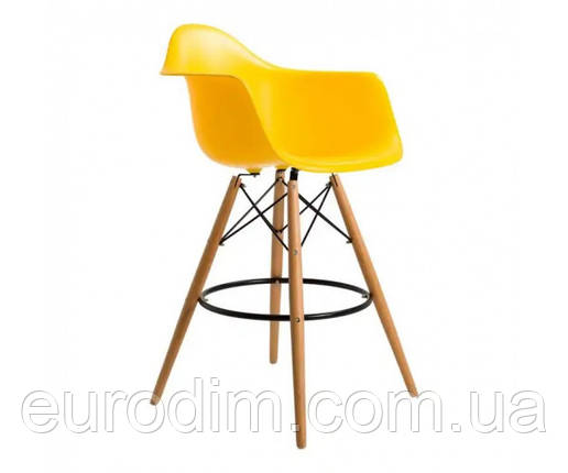 Стілець Тауер Вуд Eames барний високий жовтий, фото 1