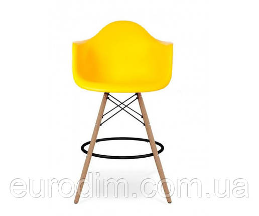 Стілець Тауер Вуд Eames барний високий жовтий, фото 3