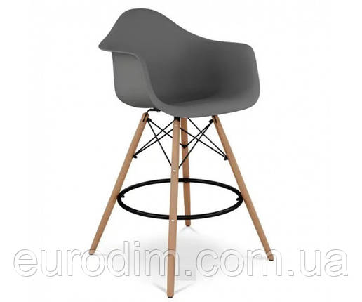 Стілець Тауер Вуд Eames барний високий темно-сірий, фото 1