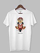 Футболка с прикольным принтом Тедди "Ведмедик Тедді Ride On ", фото 2