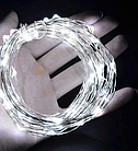 Гірлянда світлодіодна нитка "крапля роси" 20м 200 LED від USB холодний білий, фото 3