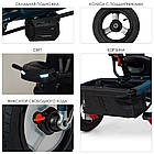Велосипед дитячий триколісний TurboTrike M 3115HA-21L пульт, usb, mp3, BT, світло, колеса надувні, смарагд, фото 4
