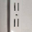 Рейка подвійна настінна  біла 2м (1,2мм) напрямний торговий профіль, фото 5