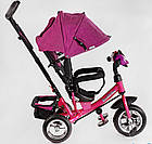 Велосипед дитячий триколісний Best Trike 6588/72-109 колеса піна 25/20 см, музична фара, бузковий USB, фото 2