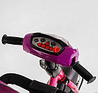 Велосипед дитячий триколісний Best Trike 6588/72-109 колеса піна 25/20 см, музична фара, бузковий USB, фото 6