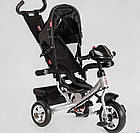 Велосипед дитячий триколісний Best Trike 6588/77-607 колеса піна 25/20 см, музична фара USB, чорний, фото 6