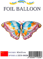 Куля фольгована Метелик гіганський блакитний 85х45 см (Китай) в упаковці