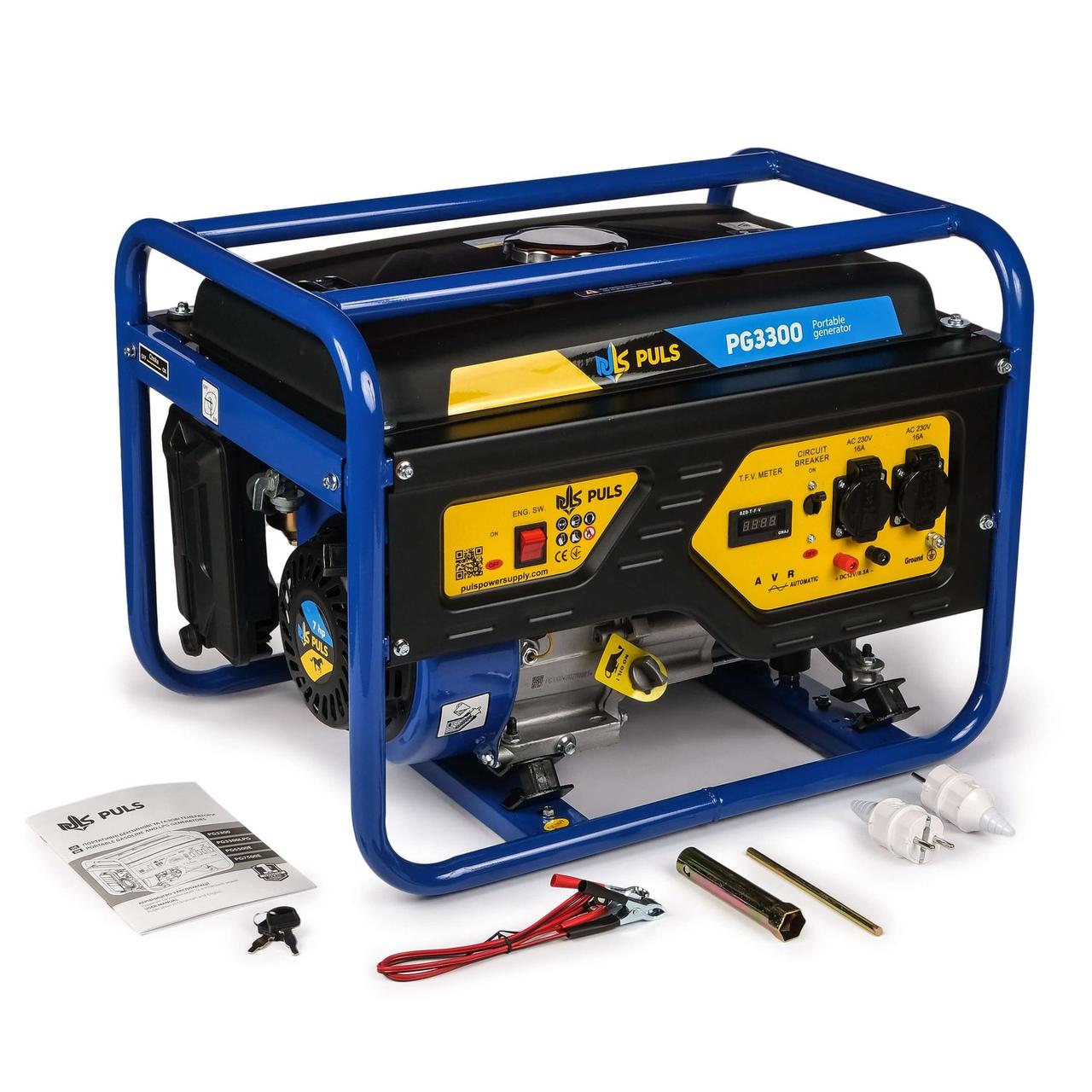 Генератор бензиновий PULS PG3300, 3.1/3.3 кВт, ручний старт