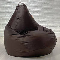 Большой пуф груша бескаркасное мягкое кресло бинбэг Kospa Мешок лежанка для дома коричневый 140х100 см