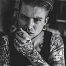 Кільце печатка перстень чоловіче сталеве TATTOO 19 з медичної нержавіючої сталі з Тату машиною, фото 3