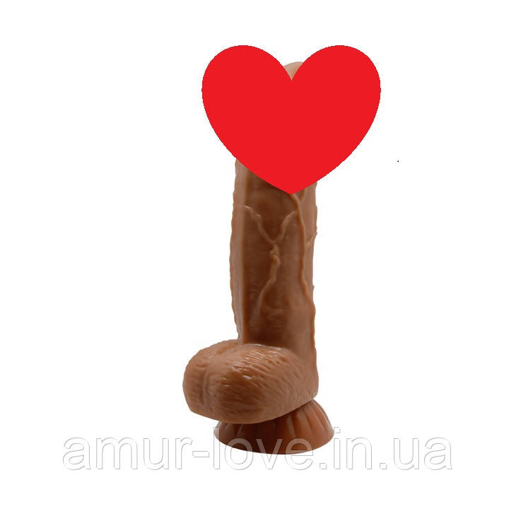 Фалоїмітатор Beautiful Encounter Angelo Dildo Brown, 20 см, фото 1