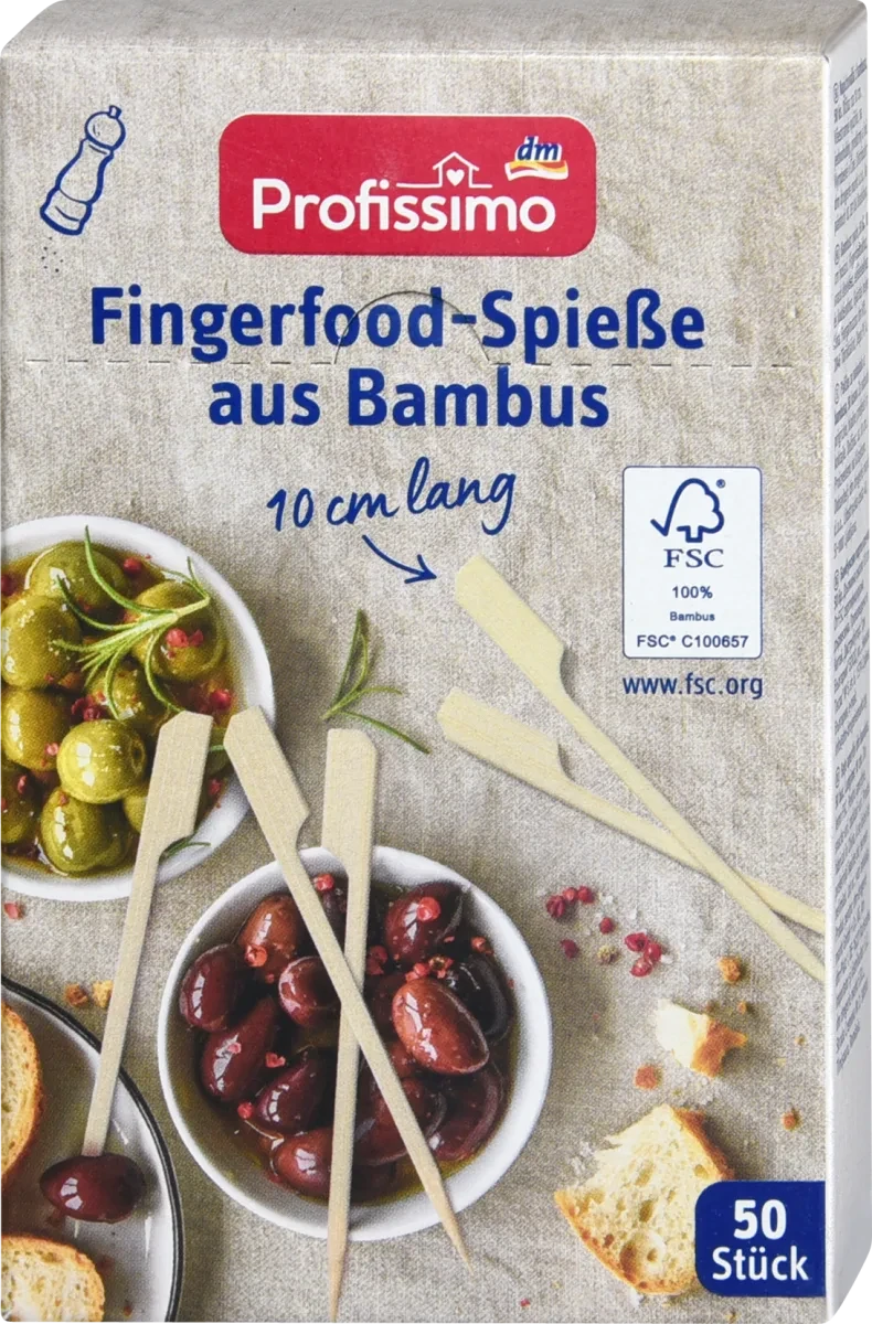 Шпажки з бамбука Profissimo Fingerfood Spieße, 50 шт.