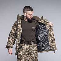 Зимовий бушлат Grifon піксель ЗСУ (Омні-Хіт + синтепон) з подвійним замком (Omni-Heat)
