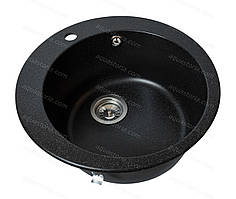 Гранитна мийка Aquaton №1 Ø510 Чорна