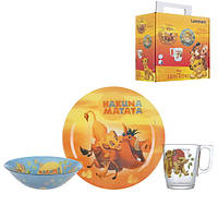 Детский набор посуды 3 предмета Luminarc Disney Lion King P9345