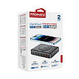 Мережевий зарядний пристрій Promate PowerBase-Gan100 4хUSB-C, 2хUSB-A, Qi Black (powerbase-gan100.black), фото 10