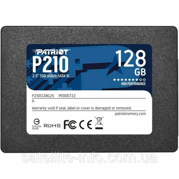 SSD Patriot P210 128GB 2.5" SATAIII, фото 1