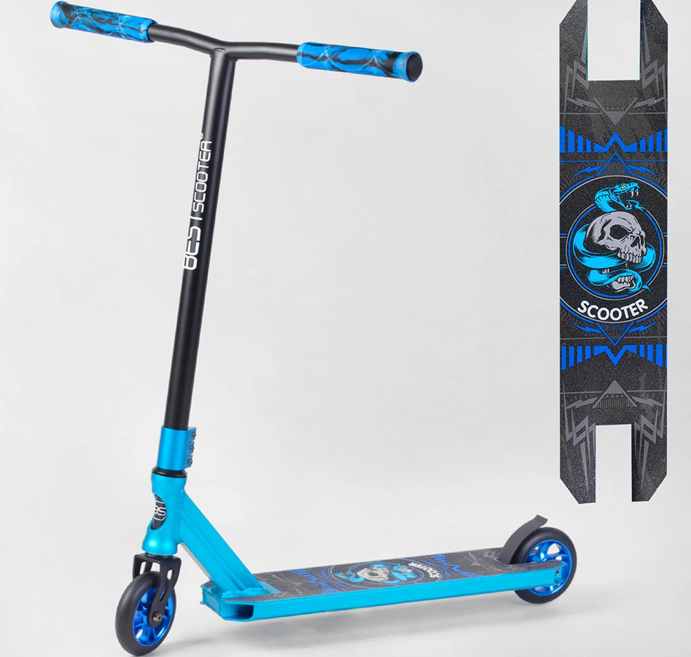 Самокат трюковий Best Scooter BS-9902 ал. дека та диски, HIC система, колеса PU-110 мм., анодоване фарбування