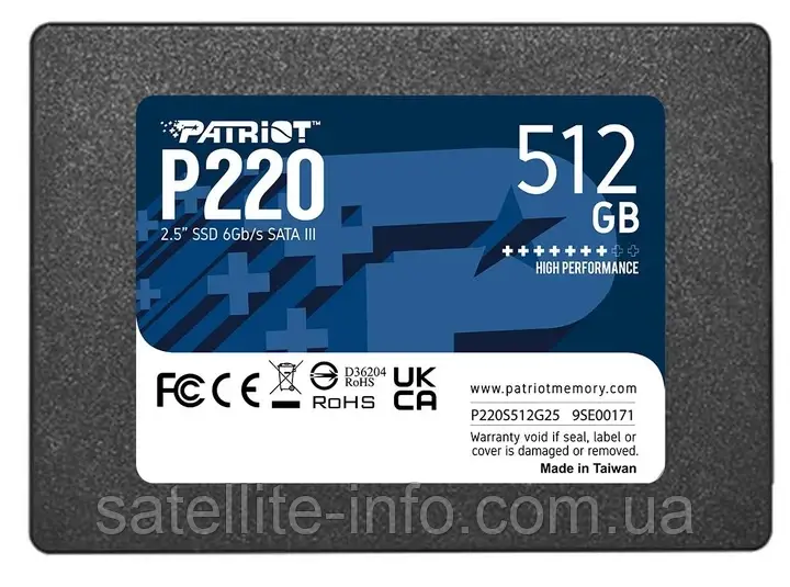 SSD 512GB Patriot P220 2.5" SATAIII TLC