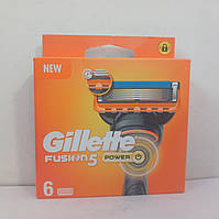 Касети для бритя чоловічі Gillette Fusion 5 Power 6 шт. ( Жиллет Фюжин 5 оригінал )