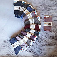 Носки женские термо Оско 37-41 верблюжая шерсть разноцветные | 12 пар