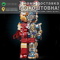 Конструктор механічний ведмідь Bear Robot залізна людина 1647 деталей червоний