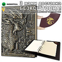 Блокнот персонажа DnD Dungeons & Dragons на кільцях 3D 100 аркушів Блокнот Бронзовий