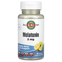 Мелатонин для нормализации сна KAL "Melatonin" лимонный вкус, 5 мг (30 леденцов)