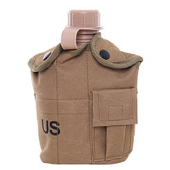 Фляга пластикова US 1L з котелком Coyote