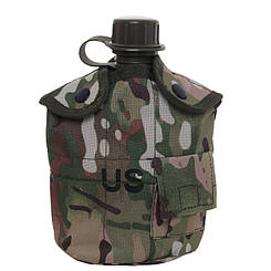 Фляга пластикова US 1L з котелком Multicam