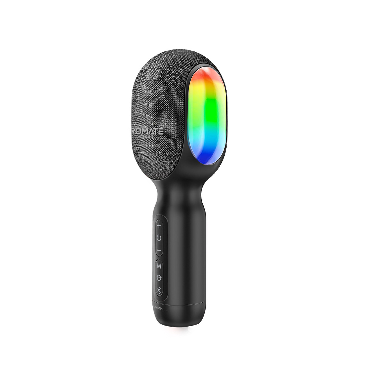 Мікрофон для караоке Promate VocalMic Bluetooth, 2xAUX, LED Black (vocalmic.black), фото 1