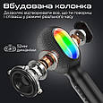 Мікрофон для караоке Promate VocalMic Bluetooth, 2xAUX, LED Black (vocalmic.black), фото 2