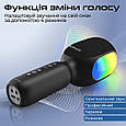 Мікрофон для караоке Promate VocalMic Bluetooth, 2xAUX, LED Black (vocalmic.black), фото 3