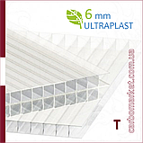 Стільниковий полікарбонат 2100Х6000Х4 mm Ultraplast-T прозорий  Латвія, фото 2