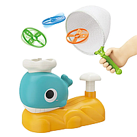 Літальна тарілка з ачком, дитяча іграшка у формі кита, фрисбі для ігор на свіжому повітрі з дитиною