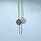 Срібні сережки-протяжки Лілея, фото 3